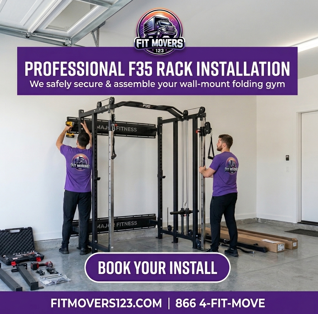 FitMovers123 professional preparing strength equipment for installation